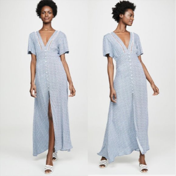 Cleobella Dresses & Skirts - Cleobella Valentina Floral Maxi Dress Blue Ditsy